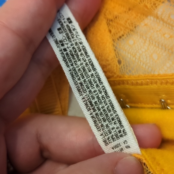 Free people intimately St Tropez yellow eyelet demi underWire Boho Summer bra32B - Picture 7 of 9